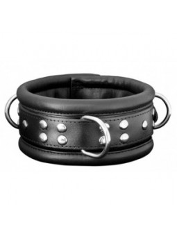 Collier en Cuir 6.5cm Noir