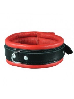Collier en Cuir 5cm Rouge