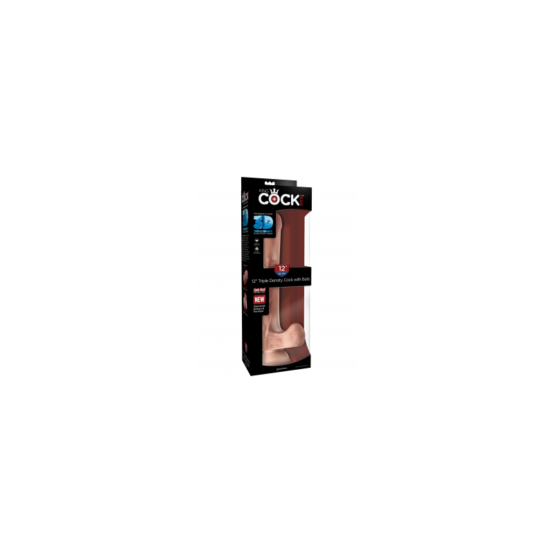 Gode réaliste KIng Cock 3D TRIPLE DENSITY 12 - 26 x 5.6 cm