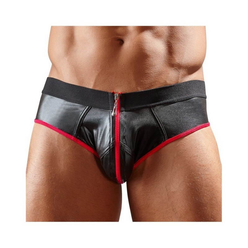 Jockstrap Joy Zip Noir-Rouge
