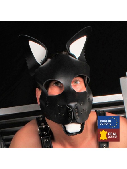 Véritable Masque en cuir PUPPY Noir