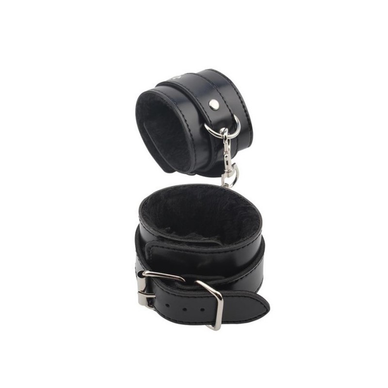 Menottes Noires avec Fourrure