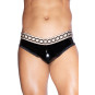 Slip sexy noir et blanc - J Lingerie