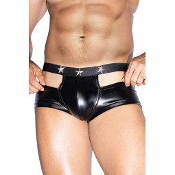 Boxer sexy noir avec ouvertures - J Lingerie