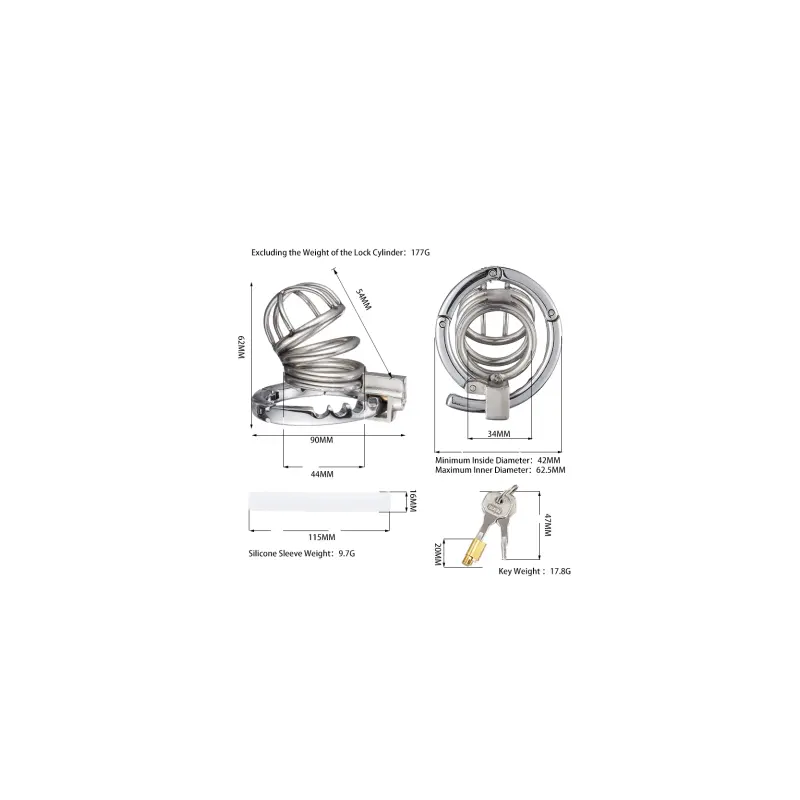 Cage de chasteté Restridick 7 x 3.3cm
